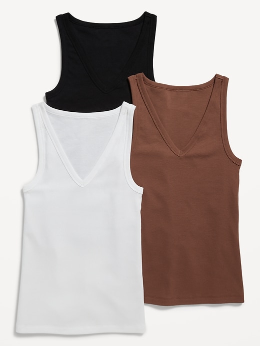 View large product image 2 of 2. Slim-Fit First Layer Rib-Knit Tank Top 3-Pack