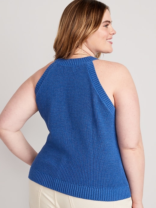 Image number 8 showing, Sleeveless Cropped Shaker-Stitch Sweater