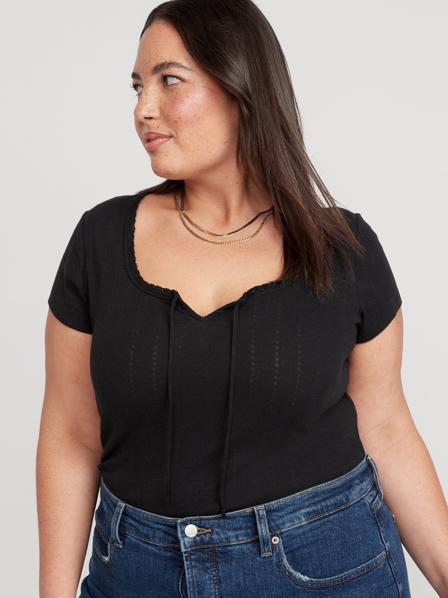 Pointelle Knit Top Old Navy