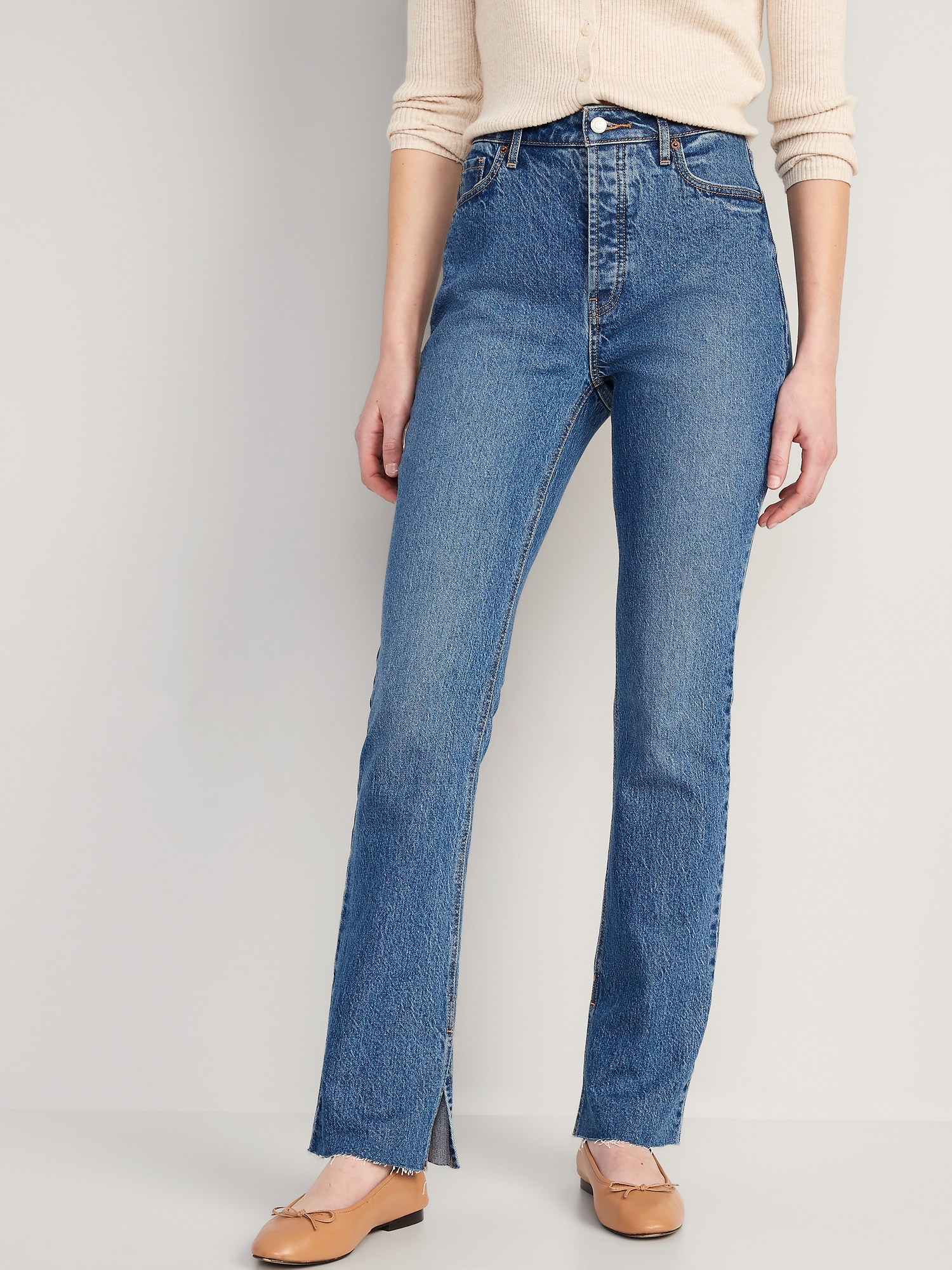 Extra High-Waisted Button-Fly Kicker Boot-Cut Jeans | Old Navy
