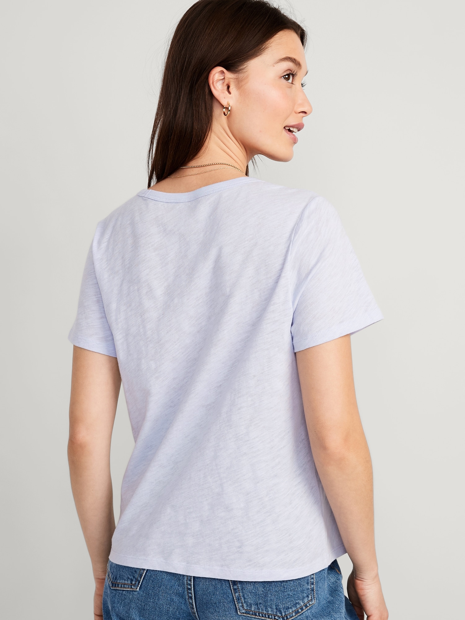 Everywear V Neck Slub Knit T Shirt For Women Old Navy