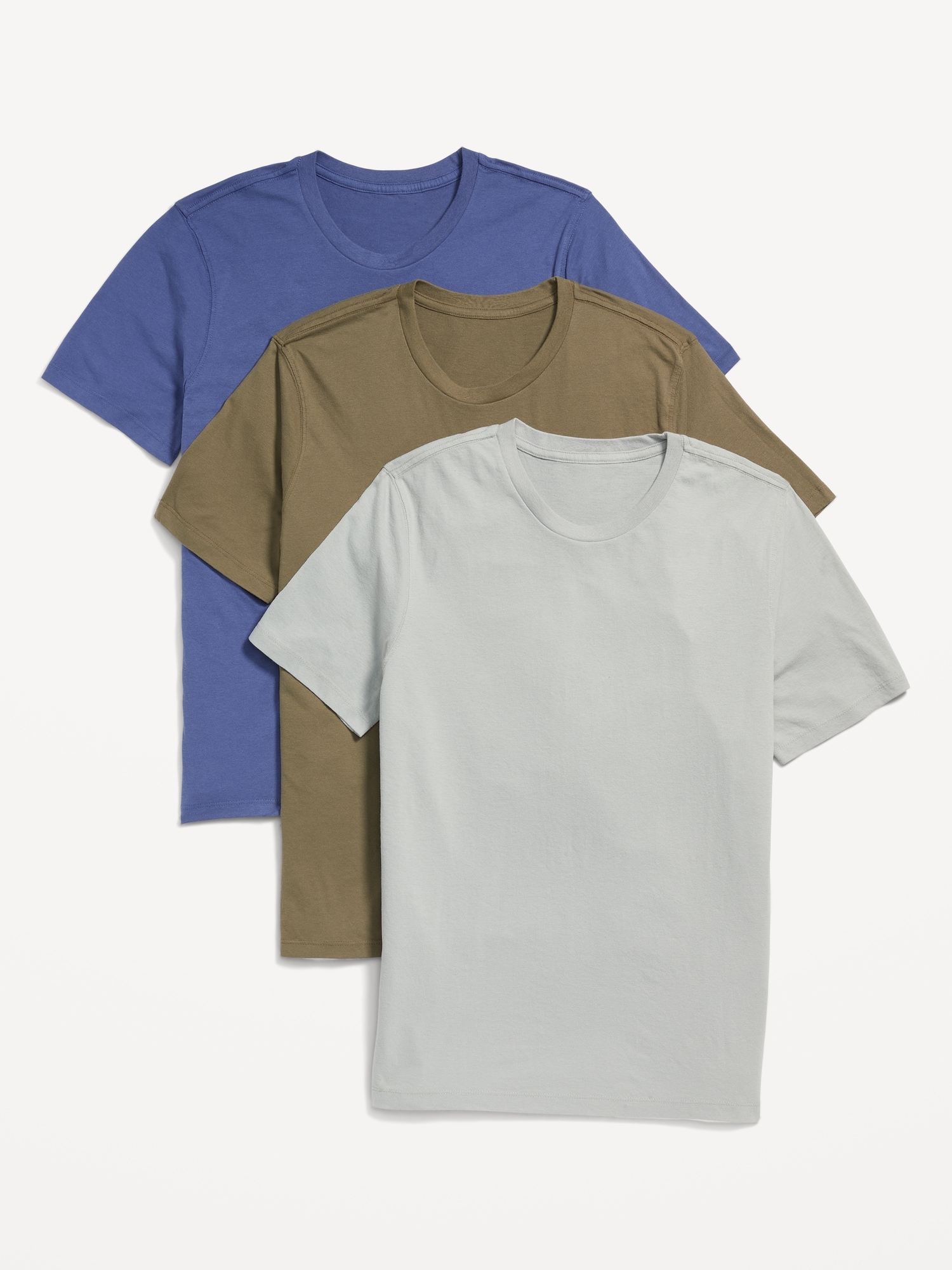 Old Navy Soft-Washed Crew-Neck T-Shirt 3-Pack for Men gray. 1