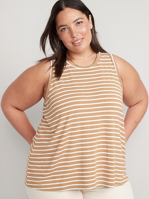 Image number 5 showing, Sleeveless Luxe Striped T-Shirt