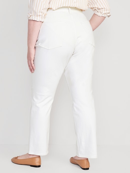 Image number 8 showing, High-Waisted OG Straight White-Wash Ripped Jeans