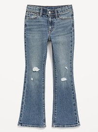 View large product image 3 of 4. High-Waisted Built-In Tough Flare Jeans for Girls