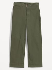 High-Waisted Wide-Leg Cropped Chino Pants for Women | Old Navy