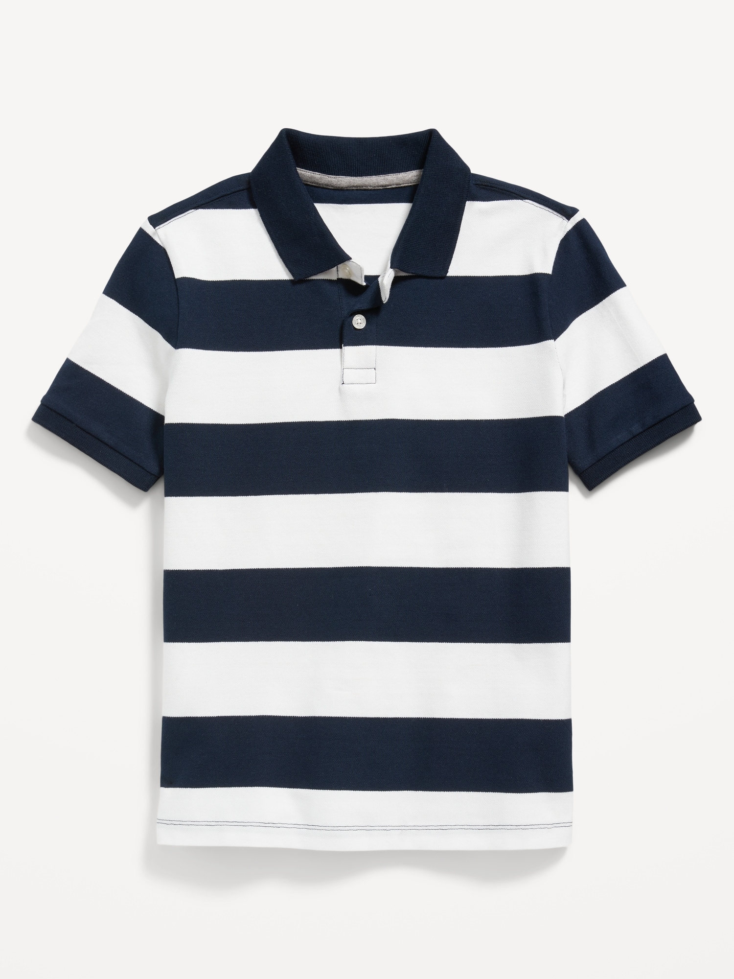 Old Navy Striped Short-Sleeve Rugby Polo Shirt for Boys blue. 1