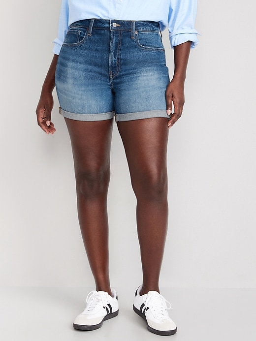 High-Waisted O.G. Straight Jean Shorts for Women -- 5-inch inseam