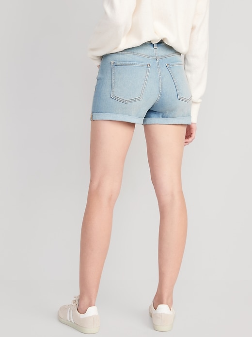 Image number 2 showing, Mid-Rise Wow Jean Shorts -- 3-inch inseam