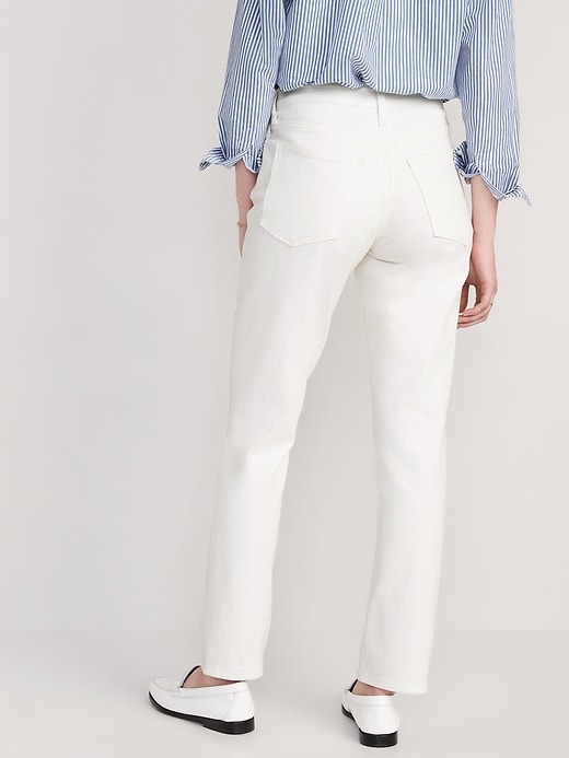 Image number 2 showing, High-Waisted OG Straight White-Wash Ripped Jeans