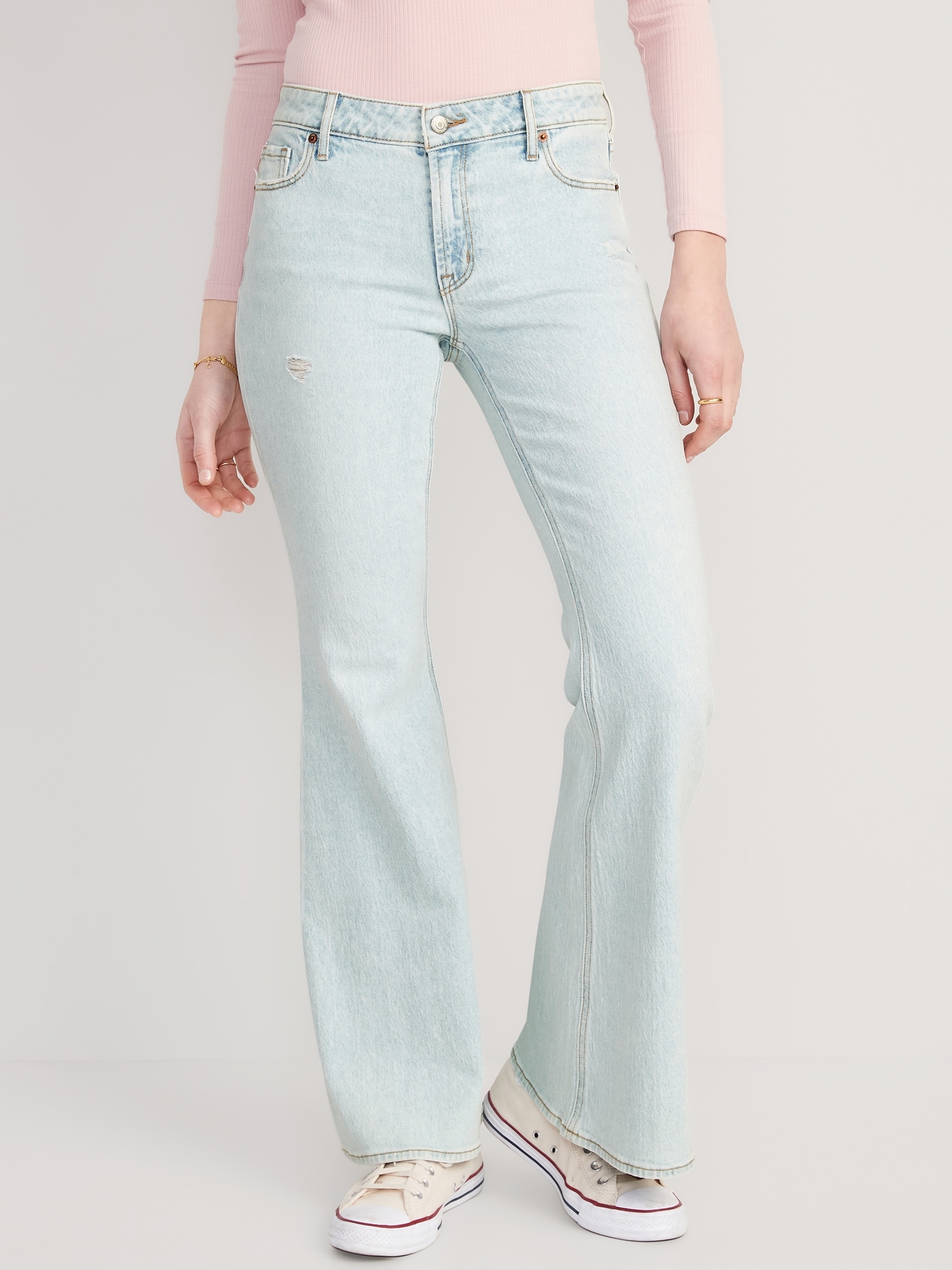 Mid-Rise Micro Flare Jeans for Women, Old Navy