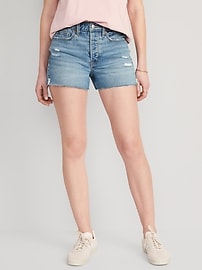 High waisted jean cheap shorts old navy