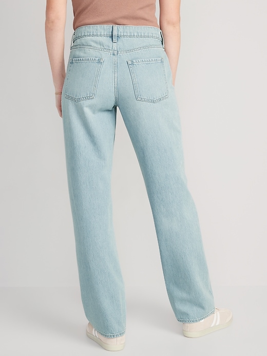 Image number 2 showing, Mid-Rise Baggy Loose Jeans