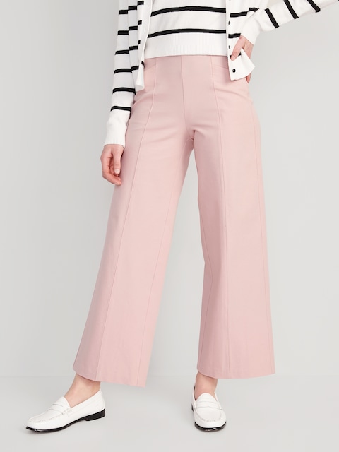 High-Waisted Pull-On Pixie Super Wide-Leg Pants