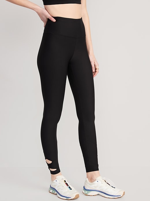 Image number 1 showing, High-Waisted PowerSoft 7/8 Cutout Leggings