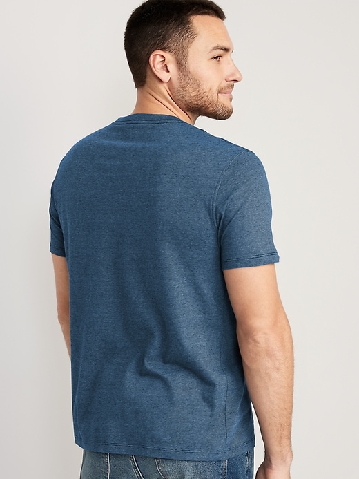 Image number 2 showing, Soft-Washed Micro-Stripe V-Neck T-Shirt