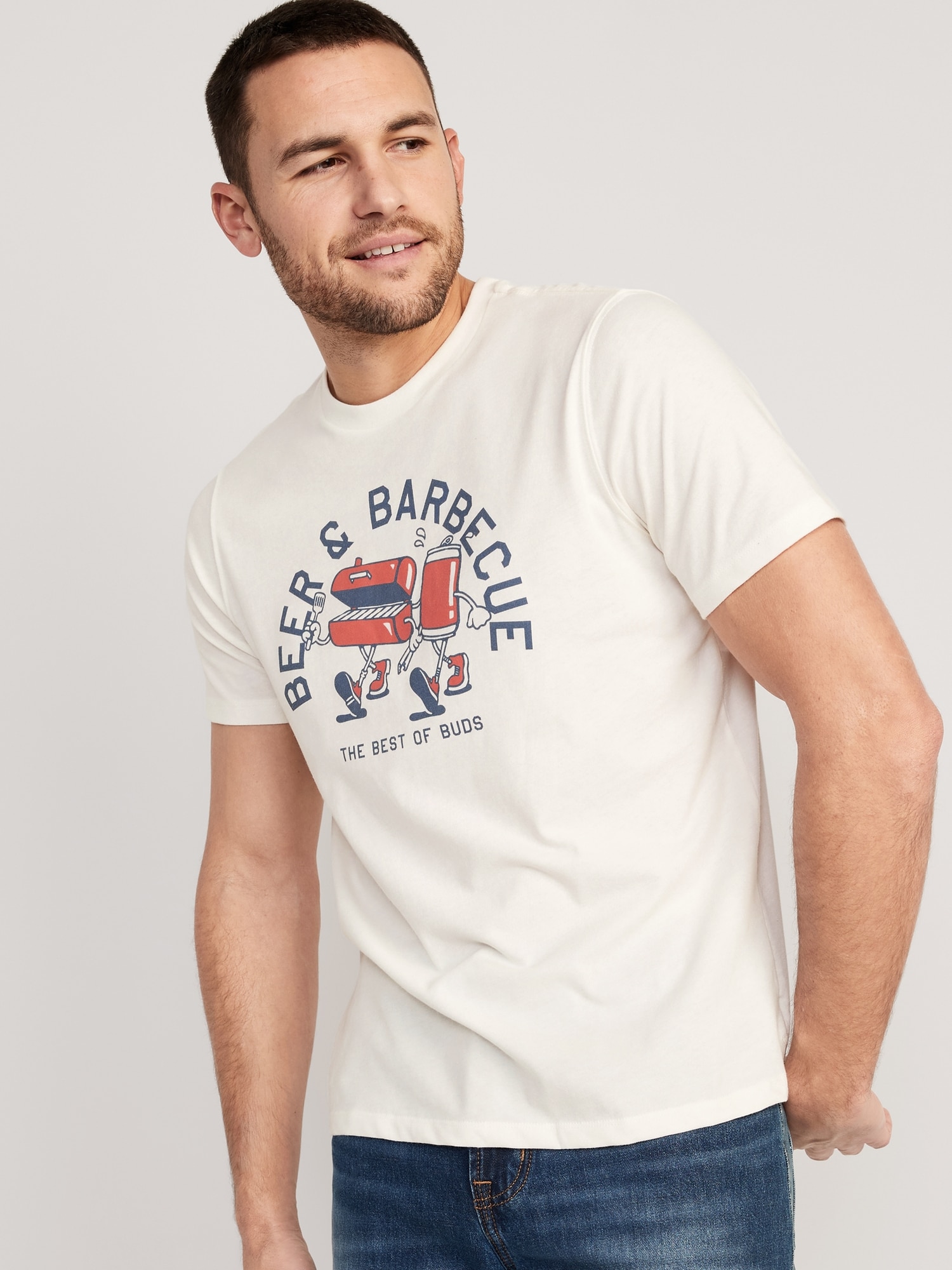Garment-Dyed Graphic Tee for Men, Old Navy