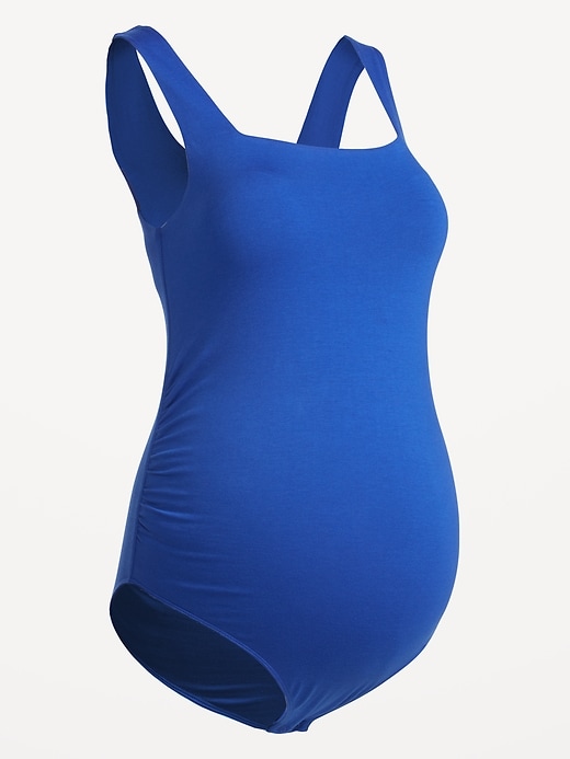 View large product image 2 of 2. Maternity Sleeveless Square-Neck Bodysuit