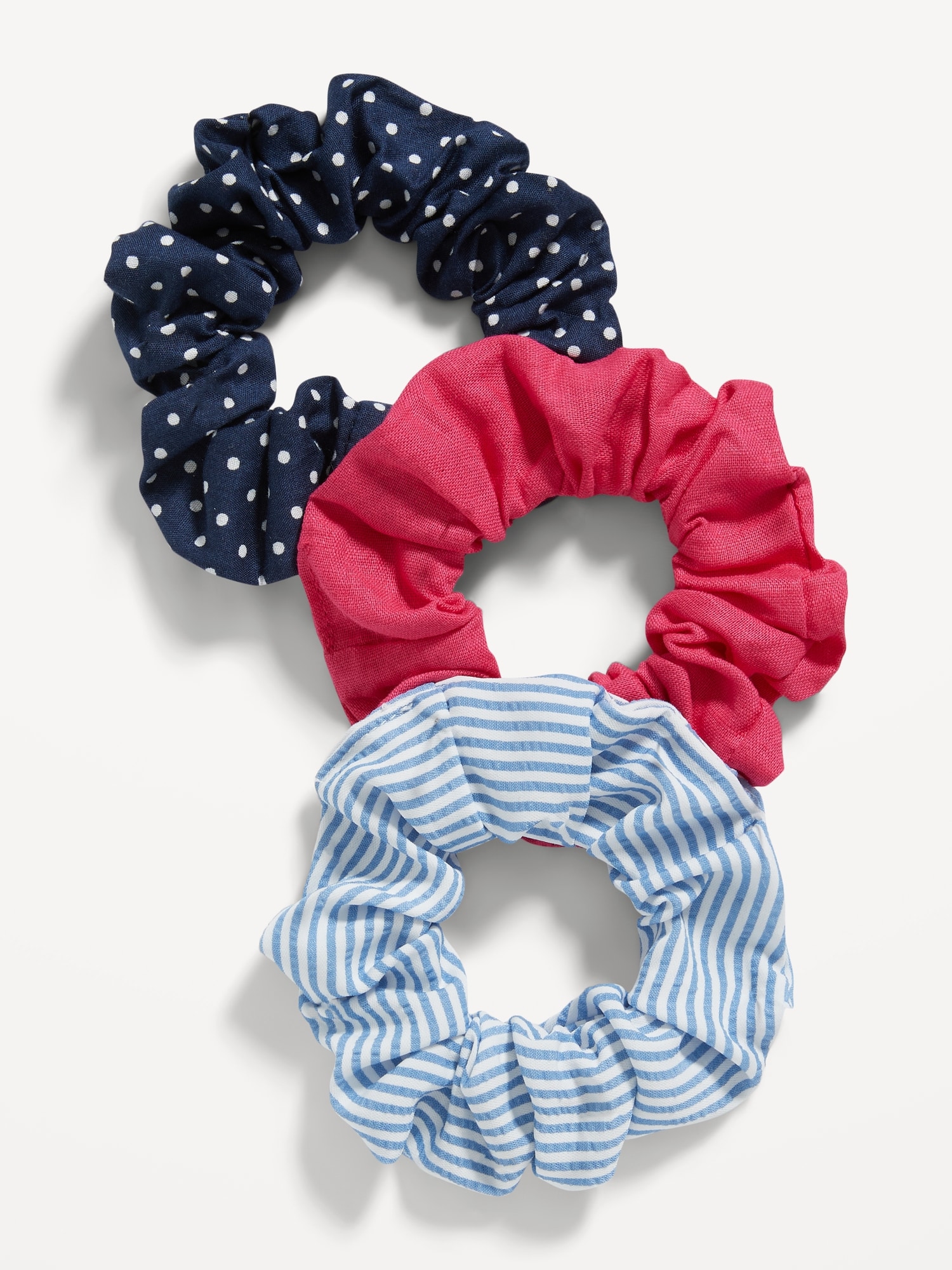 Old Navy Scrunchie Hair-Tie 3-Pack for Women pink. 1