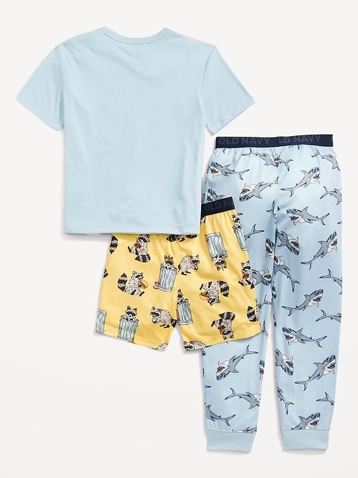 View large product image 2 of 2. 3-Piece Printed Pajama Set for Boys