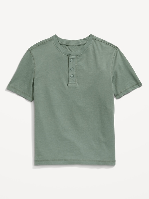 View large product image 2 of 3. Short-Sleeve Henley T-Shirt for Boys
