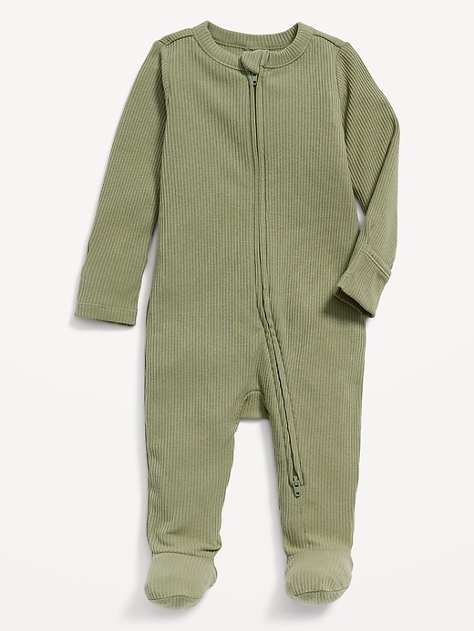 View large product image 1 of 2. Unisex 2-Way-Zip Sleep & Play Footed One-Piece for Baby
