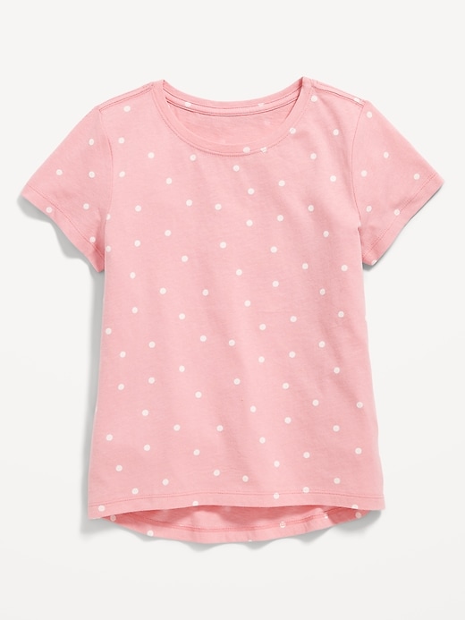 pink polka dot t shirt
