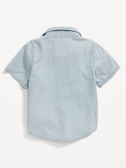 View large product image 2 of 2. Pocket Jean Camp Shirt for Toddler Boys