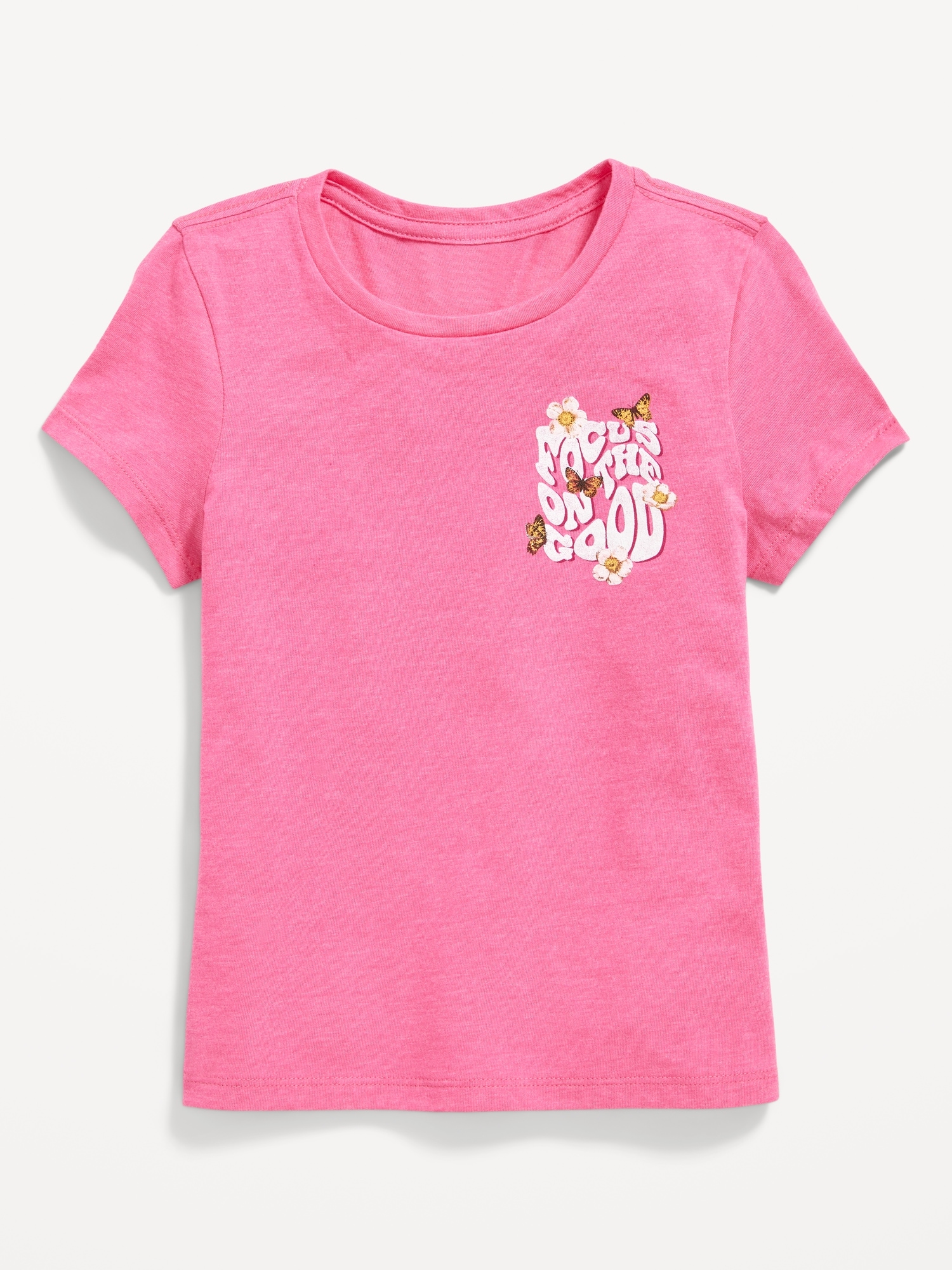 Baby And Toddler Girls T-Shirt Short Sleeve Shirts Solid Print Hot Pink Xxl  
