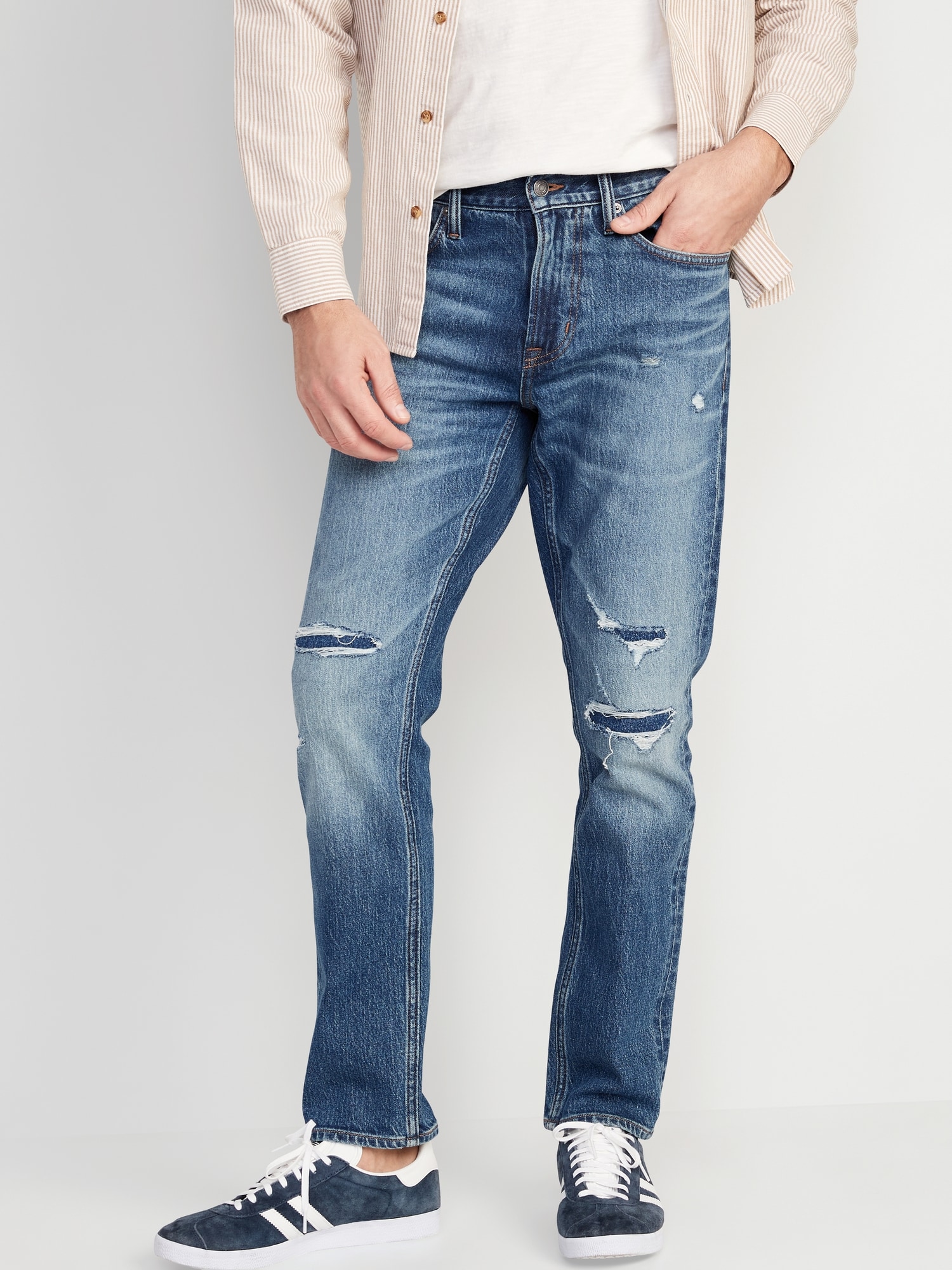 Slim Built-In Flex Ripped Jeans