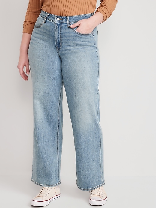 Image number 5 showing, High-Waisted Wow Wide-Leg Jeans