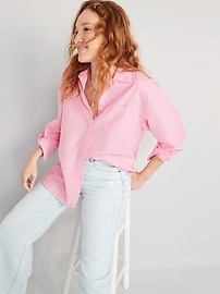 LIMITED COLLECTION Plus Size Hot Pink Oversized Boyfriend Shirt