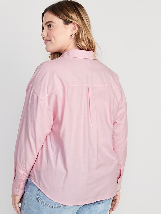 Image number 8 showing, Cropped Utility Boyfriend Shirt