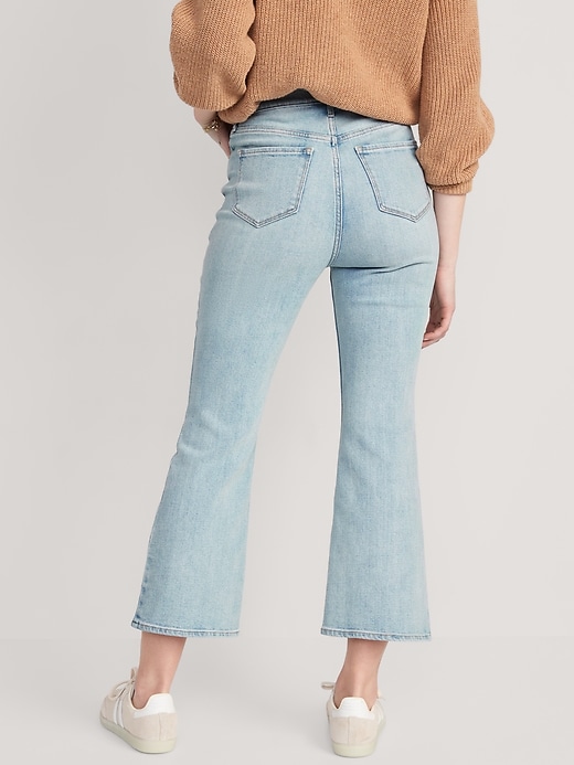 Image number 2 showing, Higher High-Waisted Cropped Flare Jeans