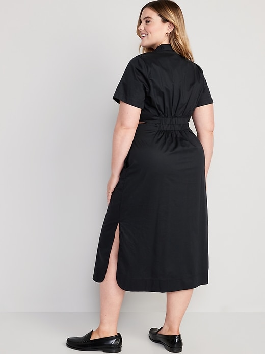 Image number 8 showing, Cutout Midi Shirt Dress
