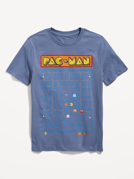 View large product image 1 of 2. Pac-Man™ Graphic Gender-Neutral T-Shirt for Kids