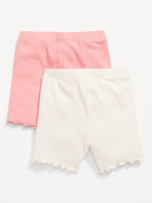 View large product image 2 of 2. Rib-Knit Biker Shorts 2-Pack for Toddler Girls