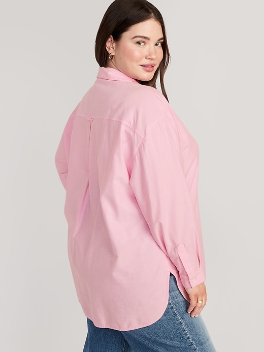 Image number 8 showing, Oversized Button-Down Boyfriend Shirt