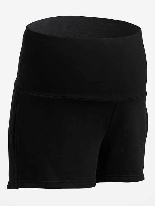 Image number 5 showing, Maternity Foldover-Waist Shorts -- 3-inch inseam