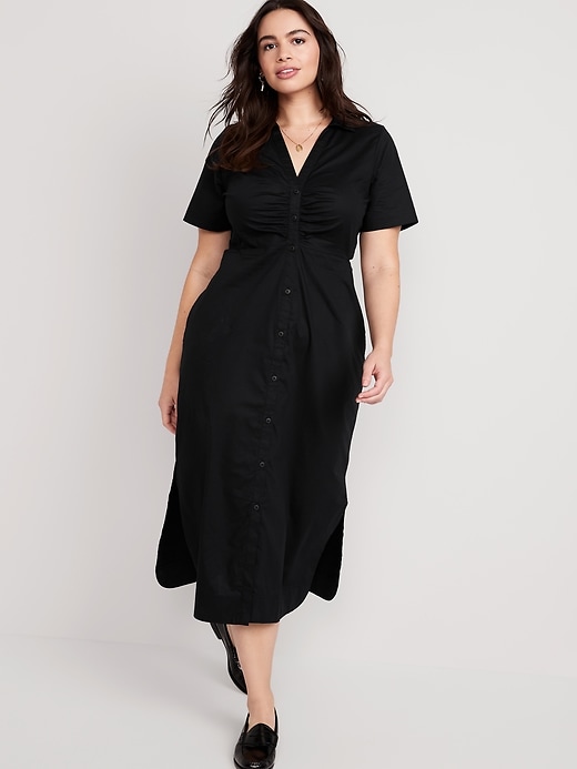 Image number 5 showing, Cutout Midi Shirt Dress