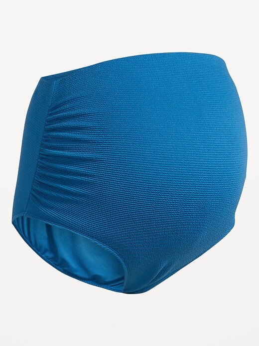 Maternity Textured RolloverWaist Bikini Swim Bottoms Old Navy