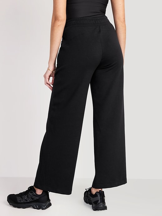 Image number 2 showing, High-Waisted Dynamic Fleece Wide-Leg Pants