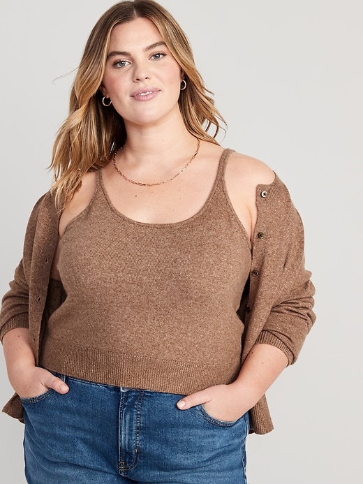 Image number 7 showing, Cozy Cropped Sweater Tank Top