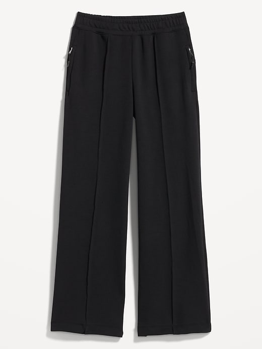 Image number 3 showing, High-Waisted Dynamic Fleece Wide-Leg Pants