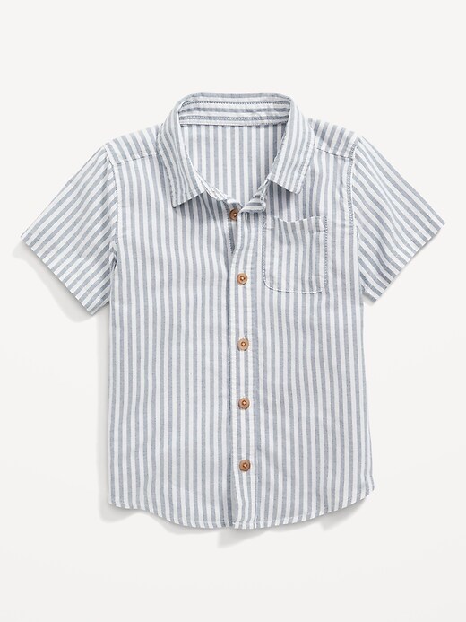 ShortSleeve Striped Oxford Shirt for Toddler Boys Old Navy