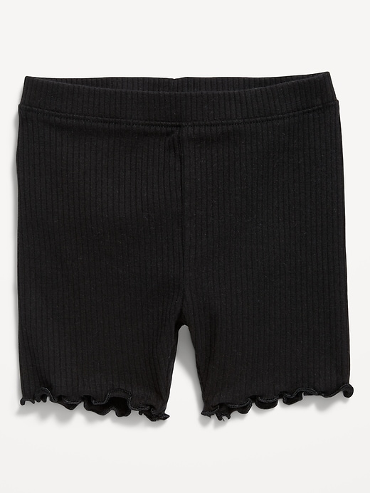 View large product image 1 of 1. Rib-Knit Biker Shorts for Toddler Girls