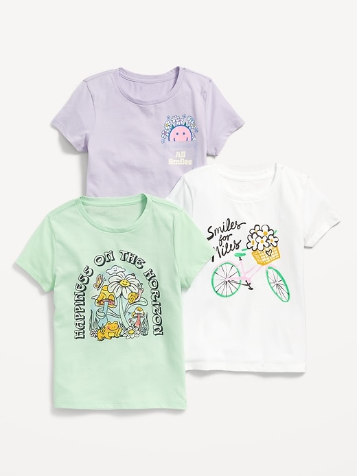 View large product image 1 of 2. Graphic T-Shirt 3-Pack for Girls