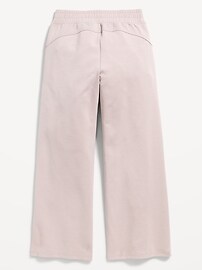 View large product image 4 of 4. High-Waisted Dynamic Fleece Zip-Pocket Wide-Leg Sweatpants for Girls