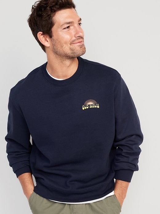 Old Navy Oversized Logo-Graphic Crew-Neck Sweatshirt for Men. 1