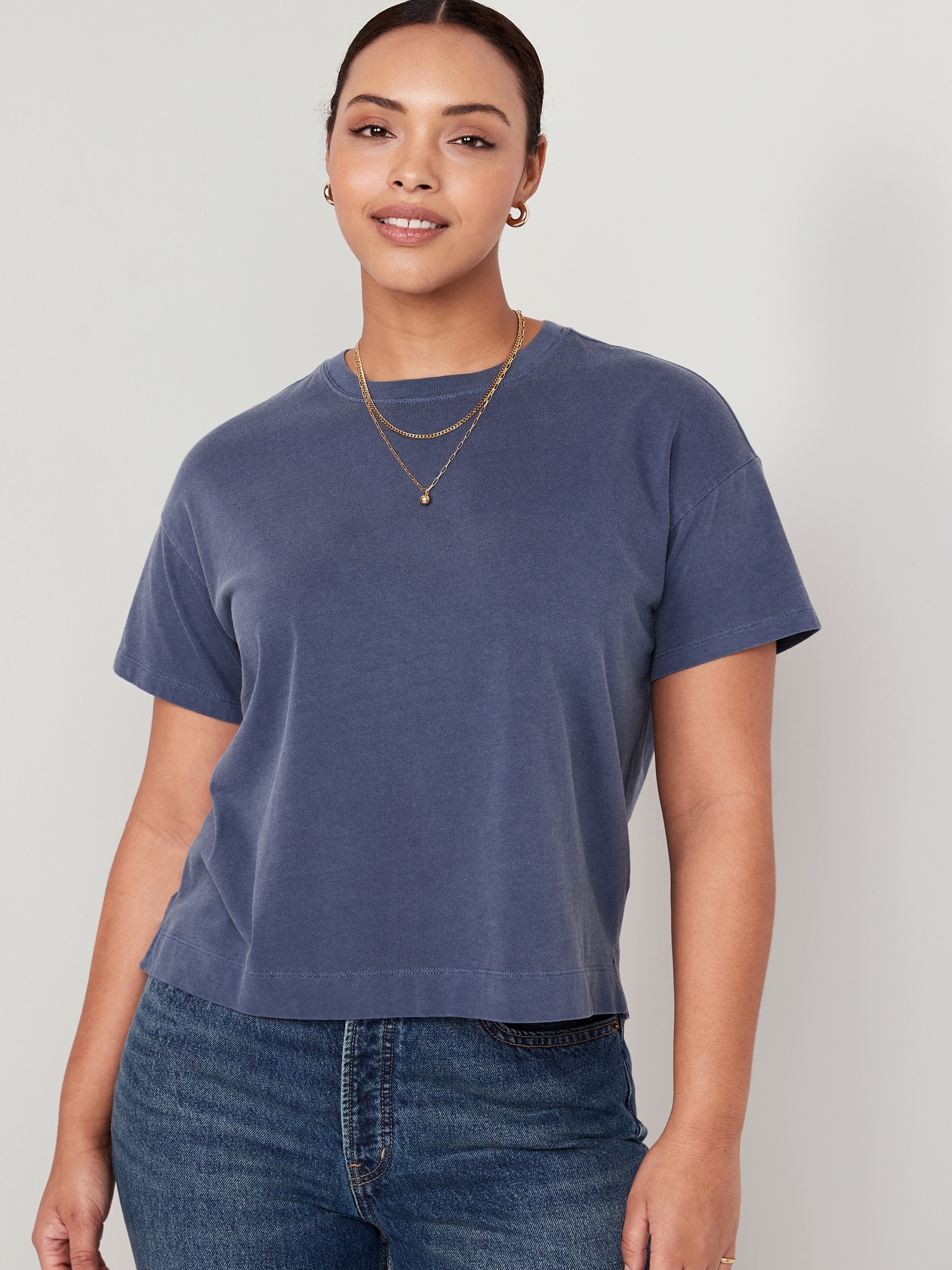 Vintage Women's T-Shirt - Navy - M